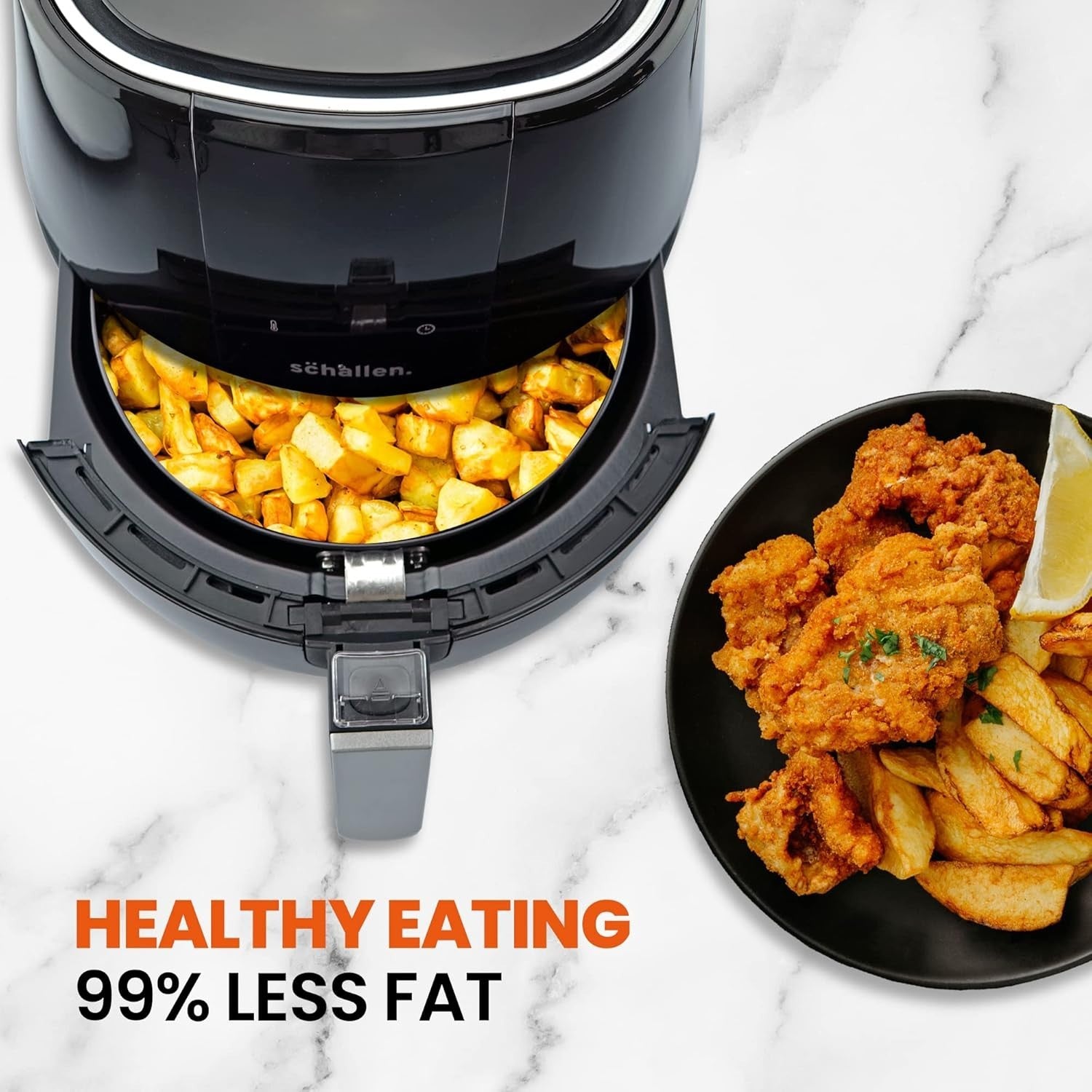 Digital Air Fryer 3.5L 9 Settings Low Fat No Oil Fry Grill Bake Roast Timer