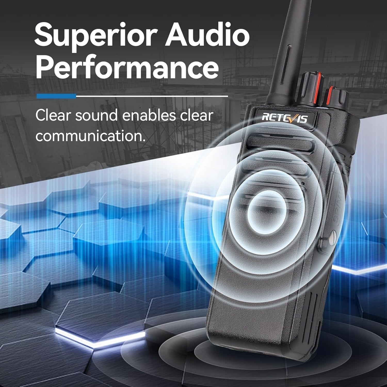 DMR Walkie Talkies IP67 Waterproof Long Range 128CH 3200mAh 2 Pack