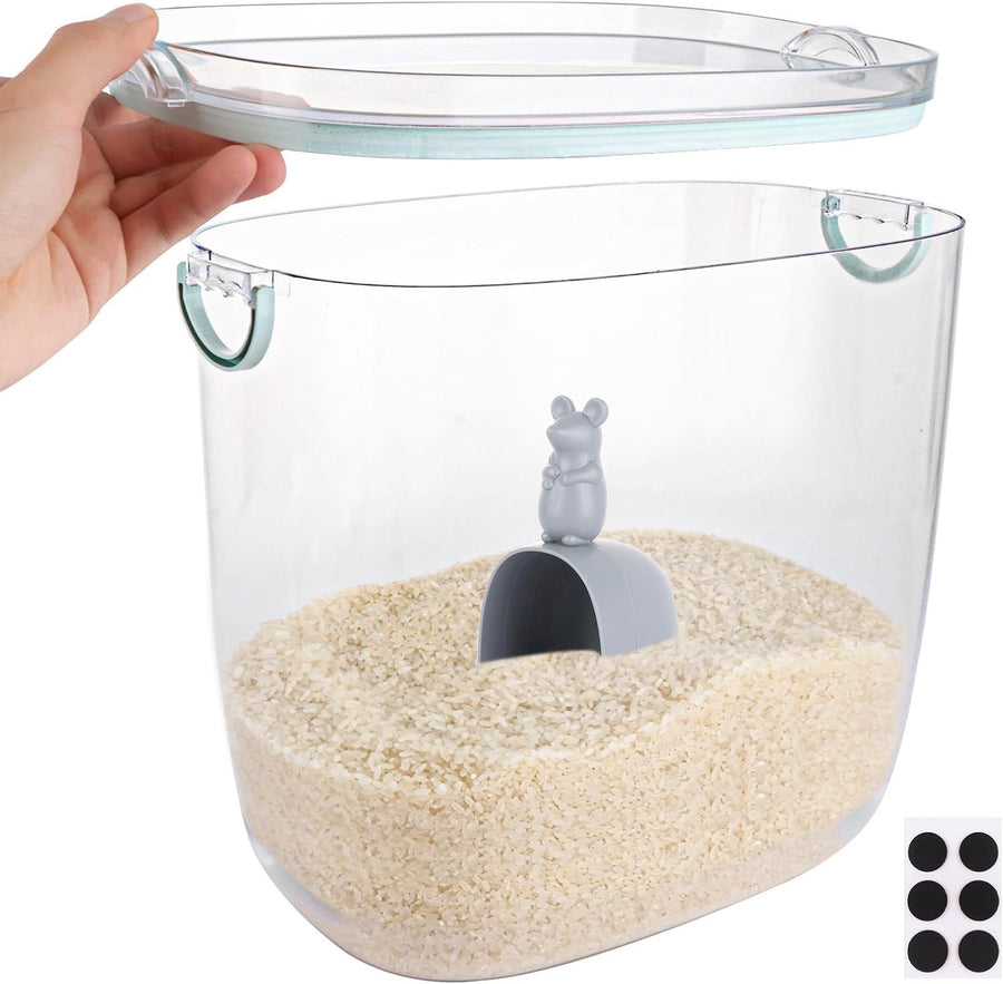 10kg Rice Storage Container Airtight Plastic Bin w Scoop