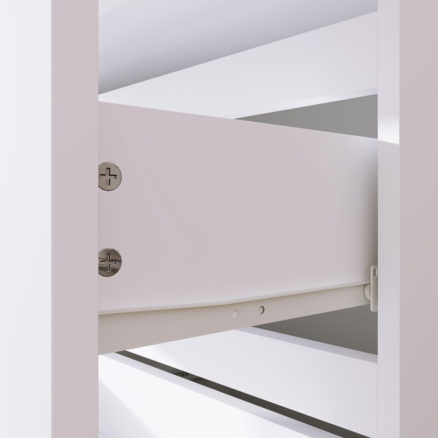 White 4 Drawer Chest Storage Cabinet Modern Bedroom Tall Unit 80cm