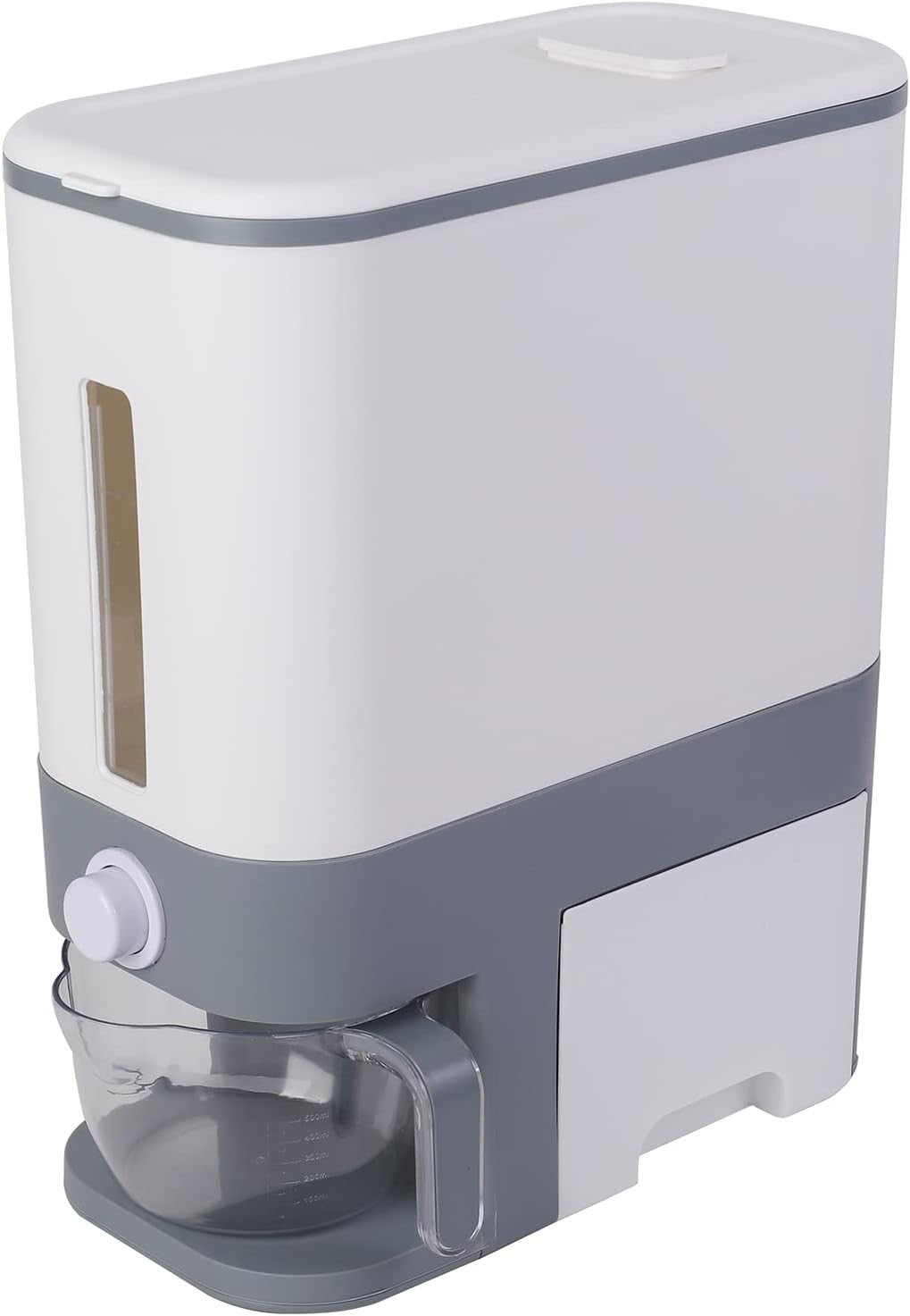 23LBS Rice Dispenser Airtight BPA Free Grain Storage w Drawer