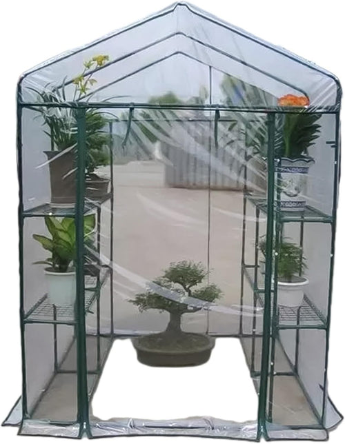PVC Walk-In Greenhouse Plant Tent Waterproof Frostproof 143x143x195cm