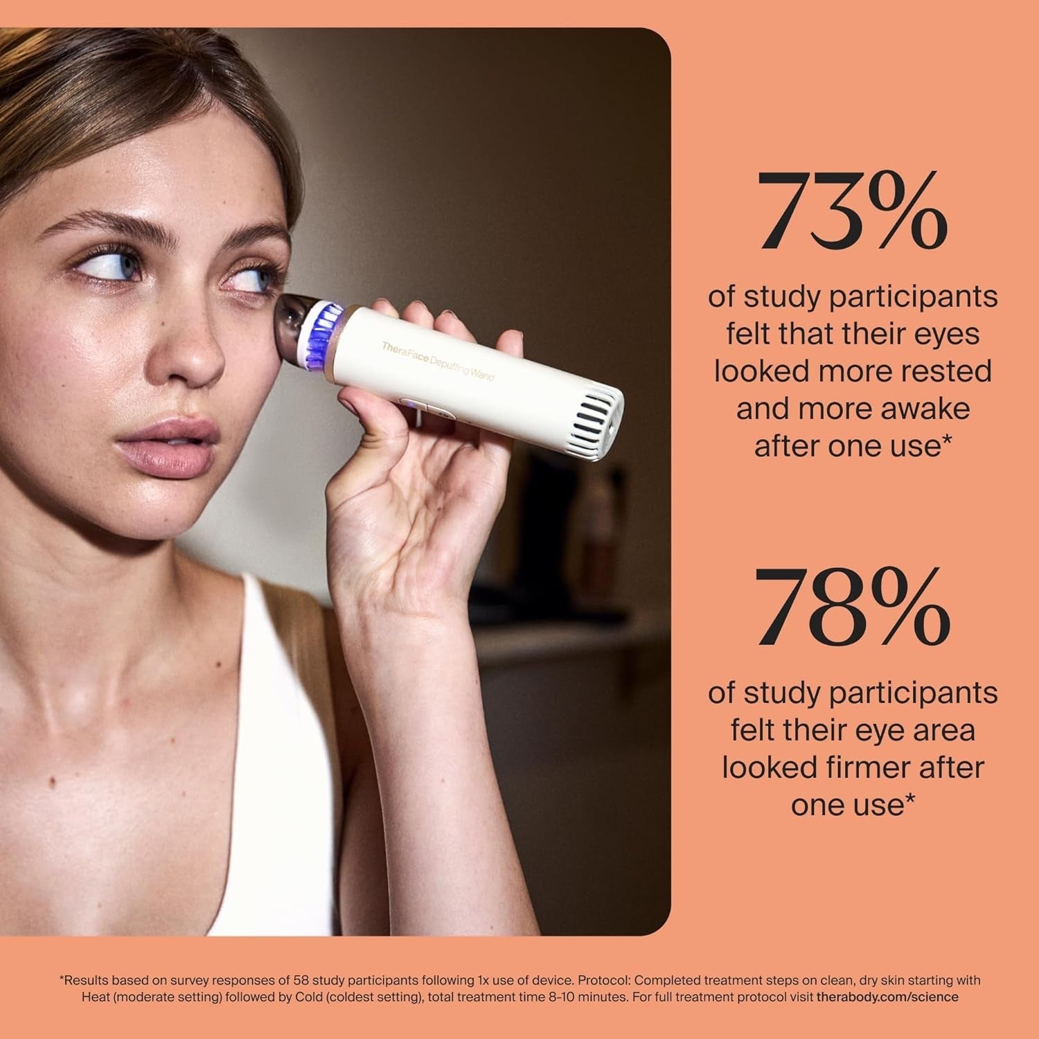 Hot & Cold Depuffing Face Wand Eye Massager Dark Circles Glow
