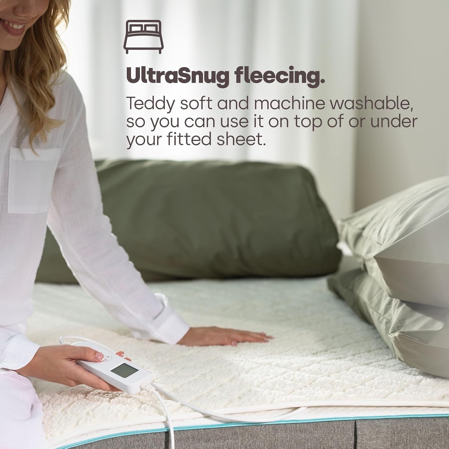 Super King Electric Under Blanket Dual Control Fast Heat Washable 180x200cm