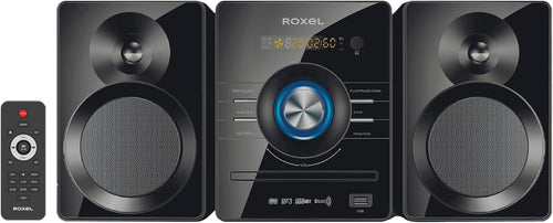 Compact Bluetooth Hi-Fi Stereo System CD USB FM Radio AUX Remote 25W