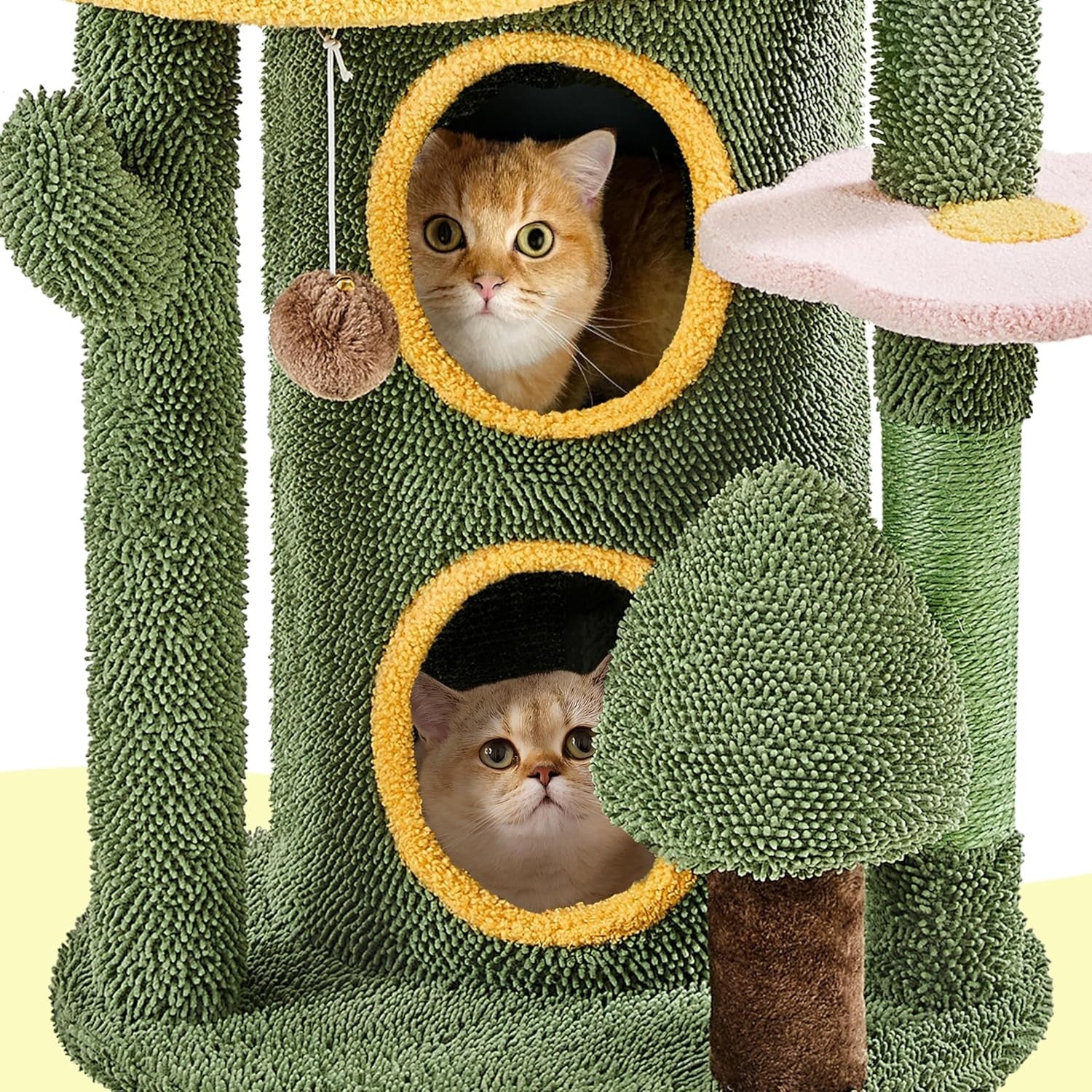 Cactus Cat Tree Tower 123cm Multi Level Scratching Post Condo Activity Centre