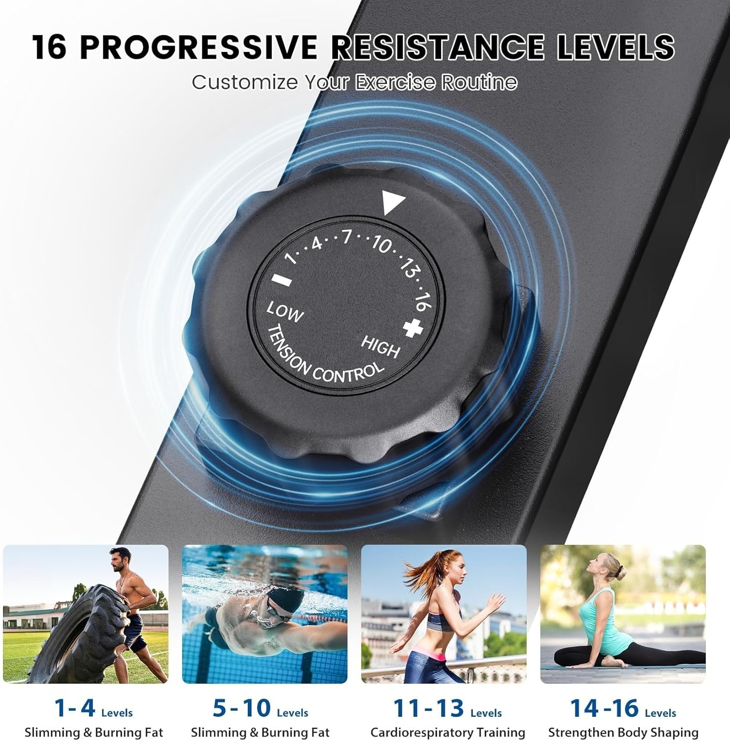 Magnetic Elliptical Cross Trainer for Home with LCD & 16 Resistance Levels