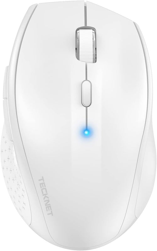 Wireless Bluetooth Mouse 4800DPI Silent Ergonomic Long Battery White