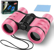 Kids 4x30 Pink Shockproof Binoculars | Outdoor Explorer Toy Ages 3–12