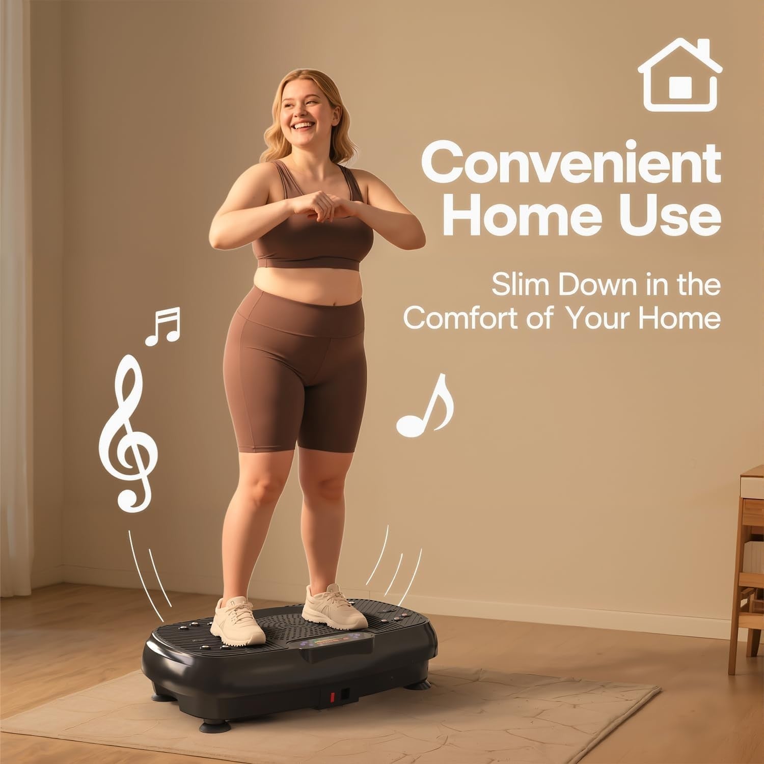 Dual Motor Vibration Plate Exercise Machine 199 Speeds Bluetooth Trainer
