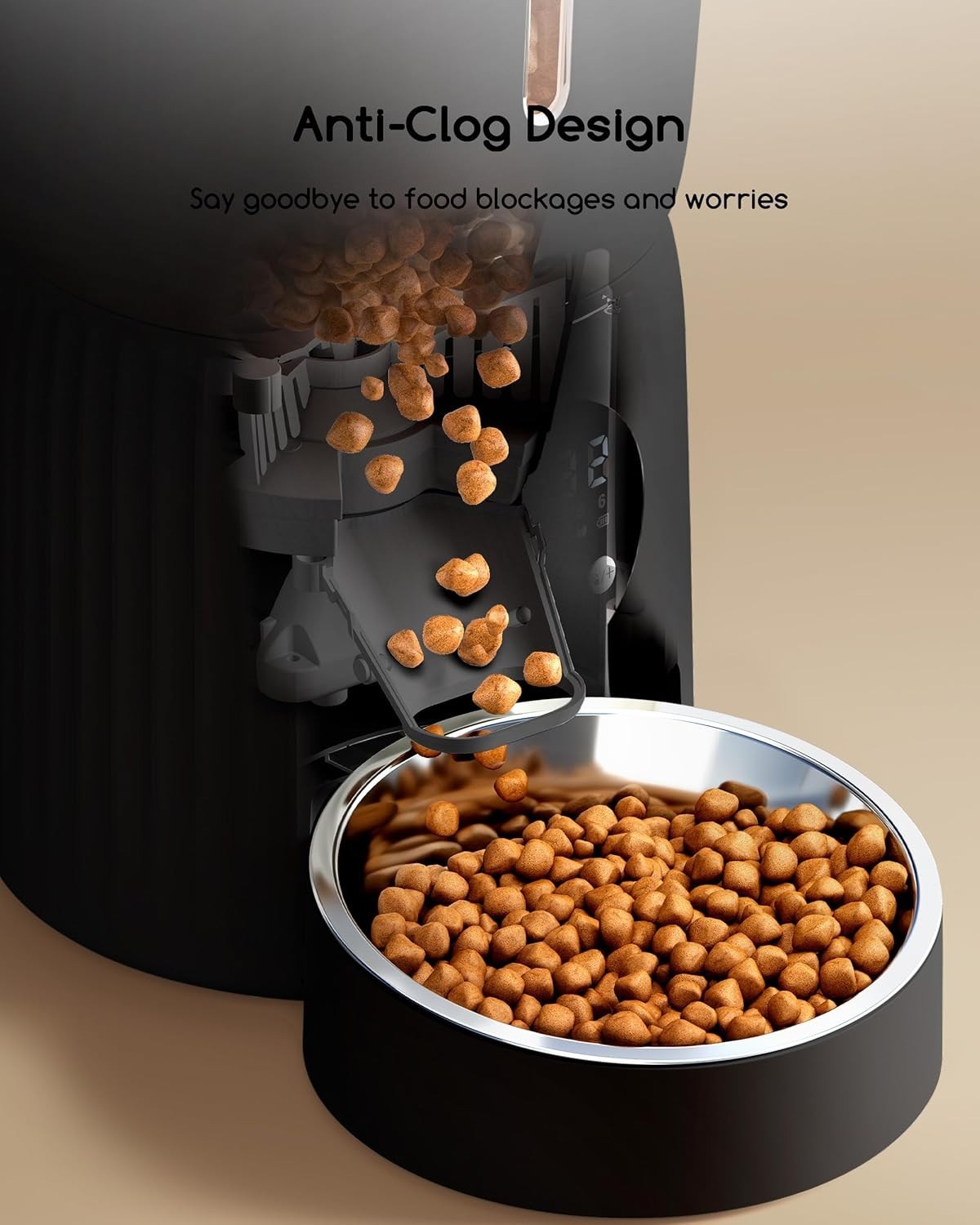 Automatic Cat Feeder 4L Timer Food Dispenser Portion Control Voice Record