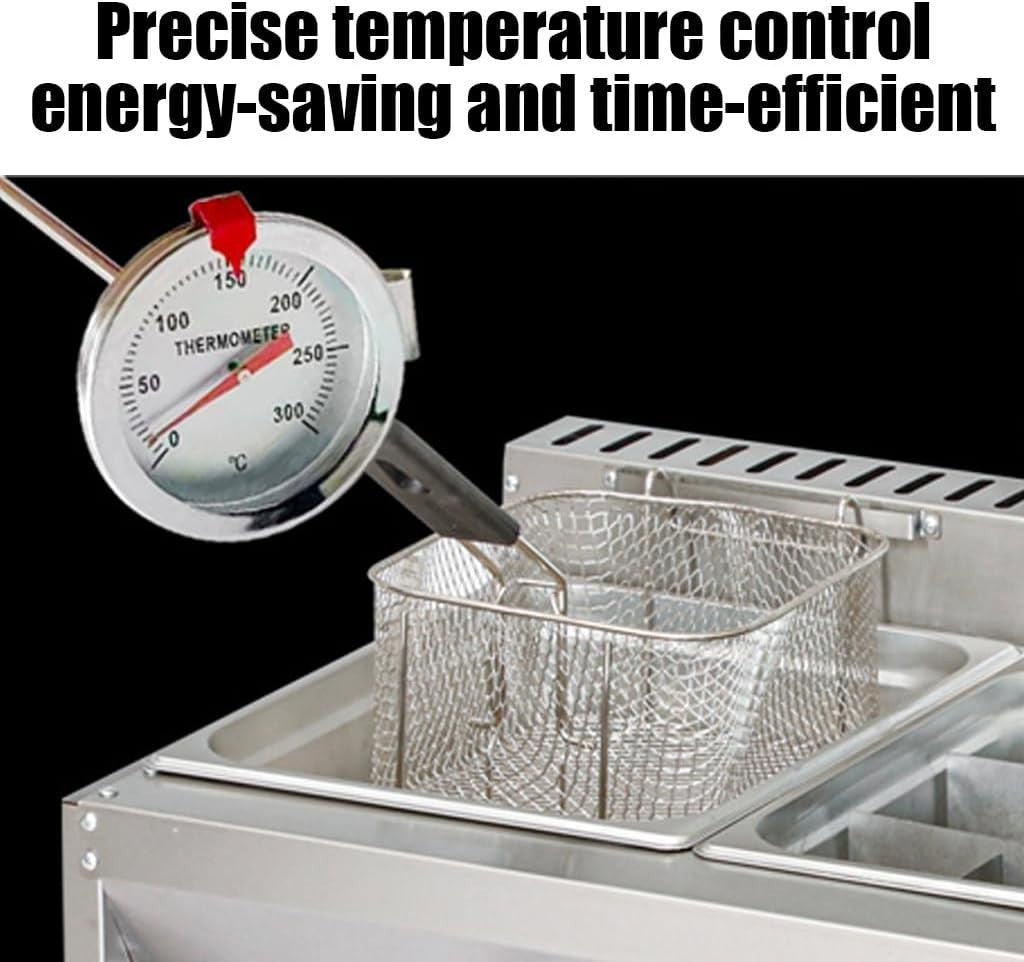 9L Commercial Gas Deep Fat Fryer Single Tank Stainless Temp Control
