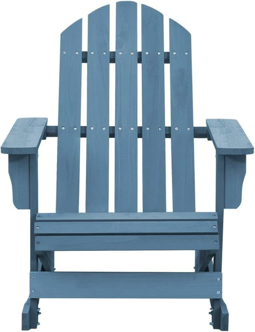 Outdoor Wooden Adirondack Rocking Chair, Weatherproof Patio Seat with Armrests