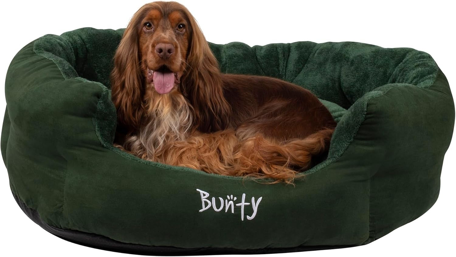 Large Calming Dog Bed 90x70x28cm Fluffy Fleece Washable
