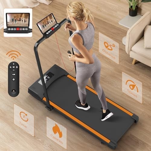 Foldable Home Treadmill 2-in-1 Walking & Running Machine LED Remote