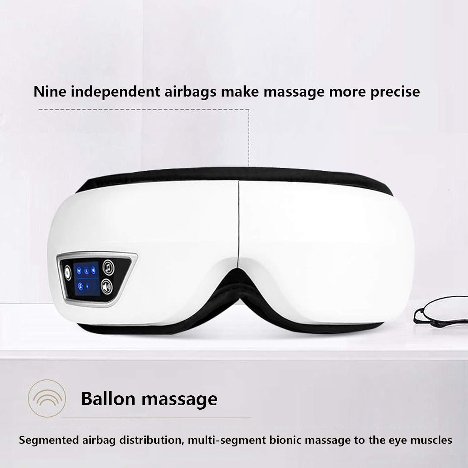 Electric Eye Massager Heat Vibration Air Compression Music Rechargeable