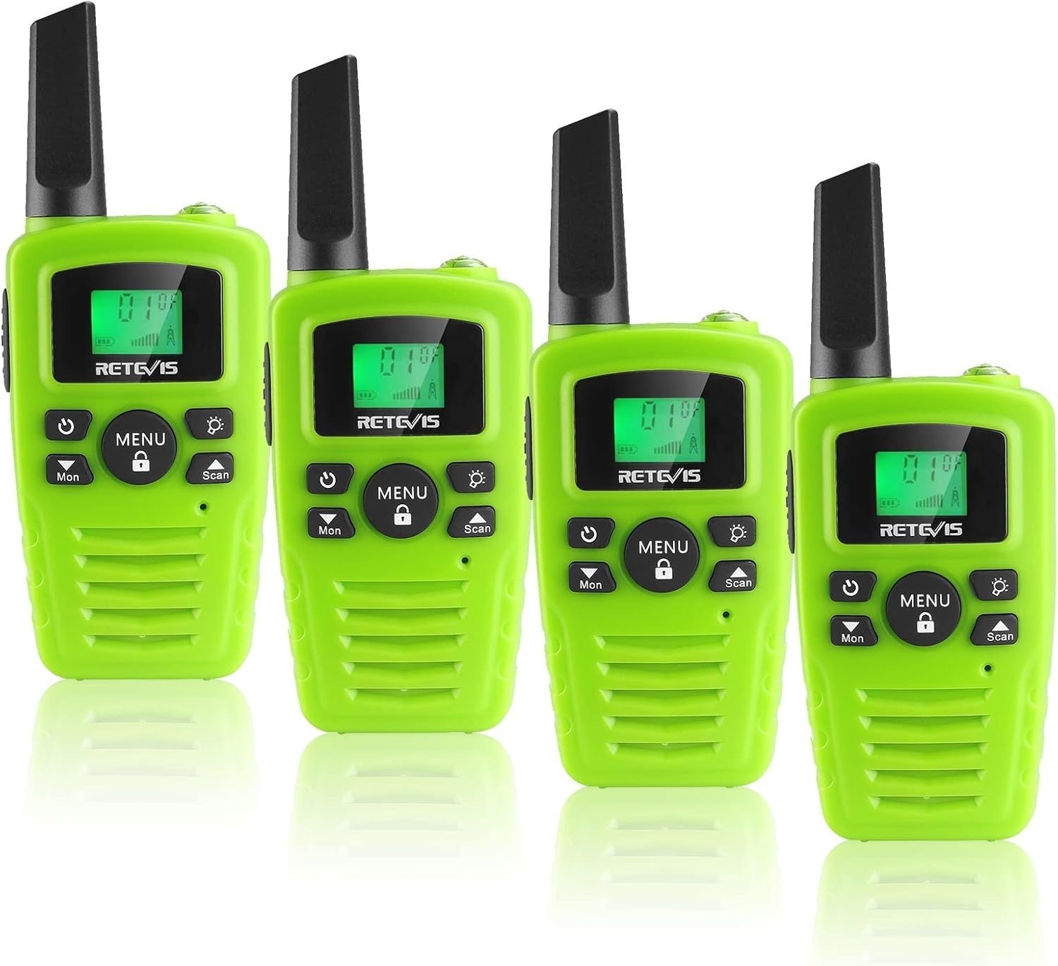 PMR446 Walkie Talkies 4 Pack VOX LED Flashlight Family Outdoor Radio