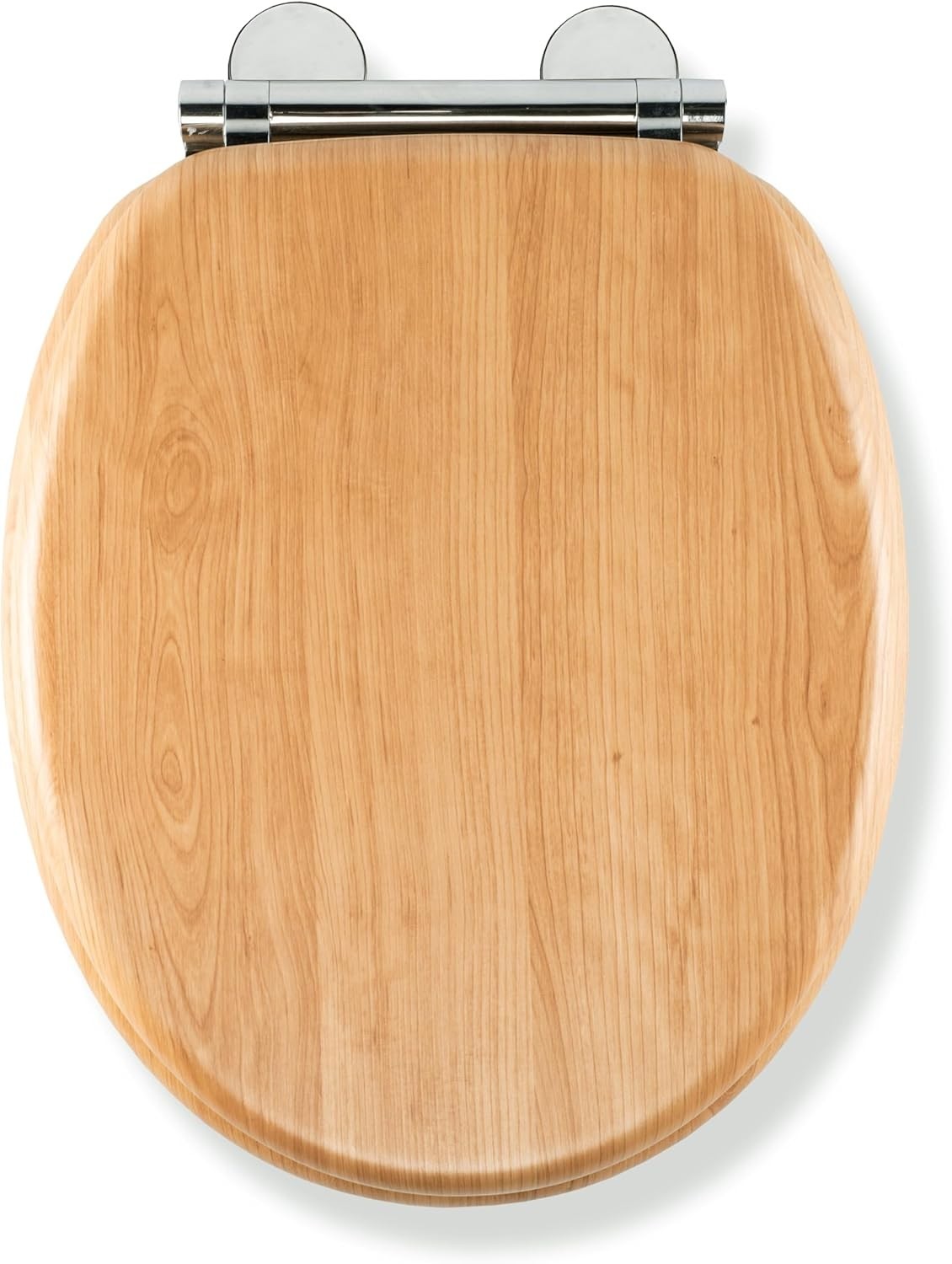 Light Oak Wooden Toilet Seat Soft Close Quick Release Antibacterial Durable