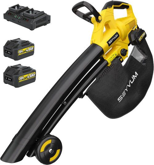 40V Cordless Leaf Blower Vacuum Mulcher 3-in-1 45L Bag Adjustable Speed