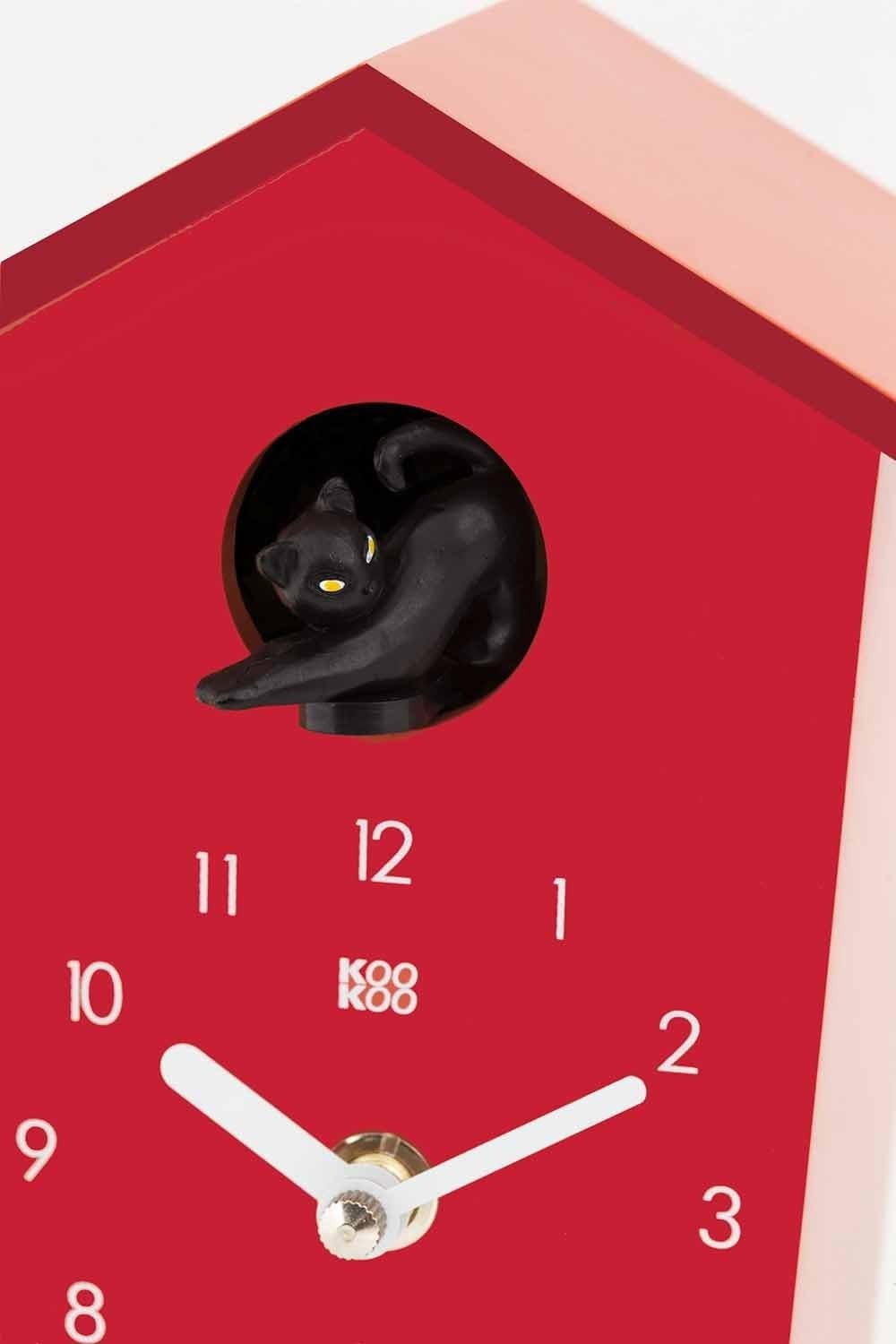 Animal Sound Cuckoo Clock Red | Kids Room Wall Clock | Farm Animal Chimes