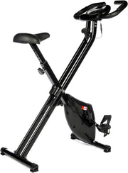 Folding Magnetic Exercise Bike Quiet Upright Home Fitness Cycle with LCD