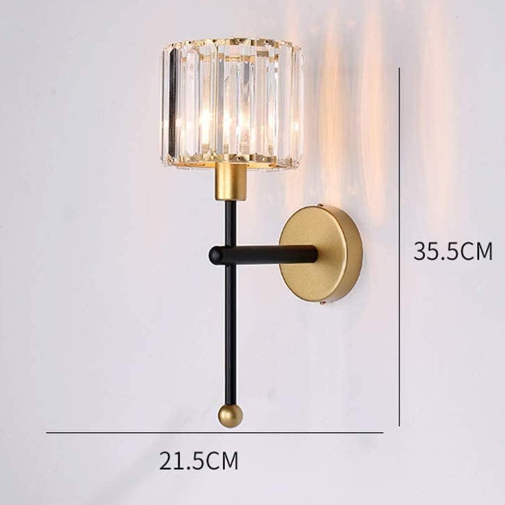 Modern Crystal Wall Sconce Light | Minimalist Bedroom & Corridor Lighting