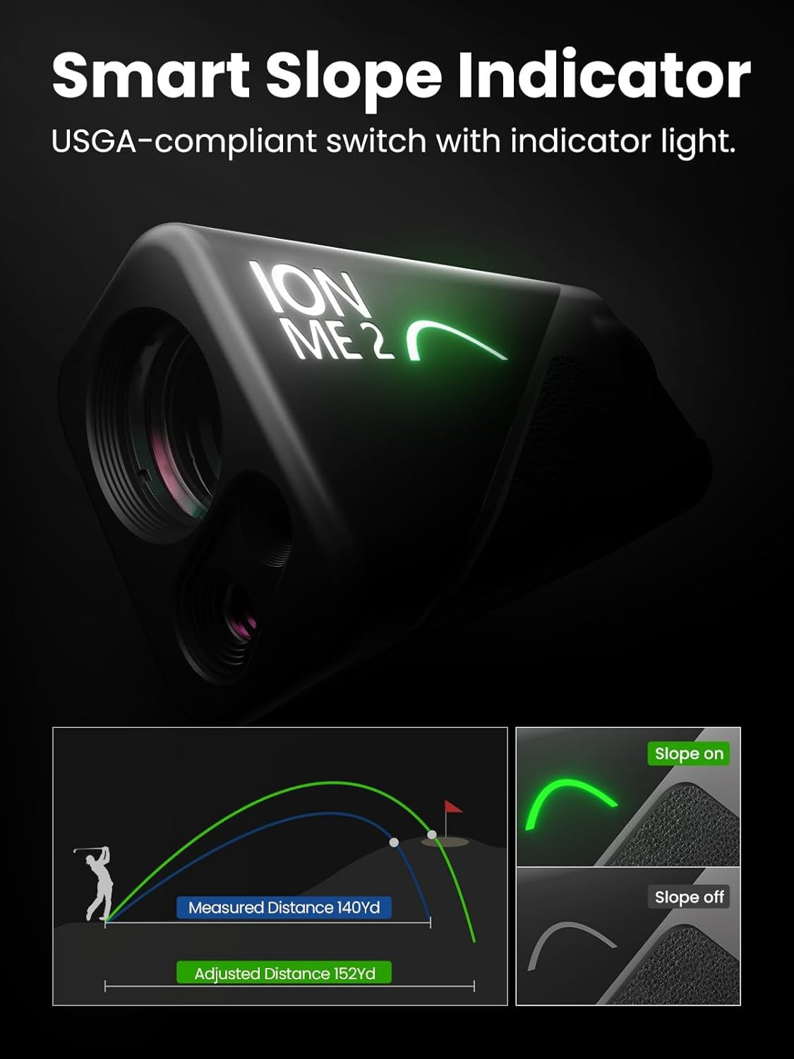Golf Rangefinder 1100 Yards Slope Flag Lock Rechargeable Laser 6X