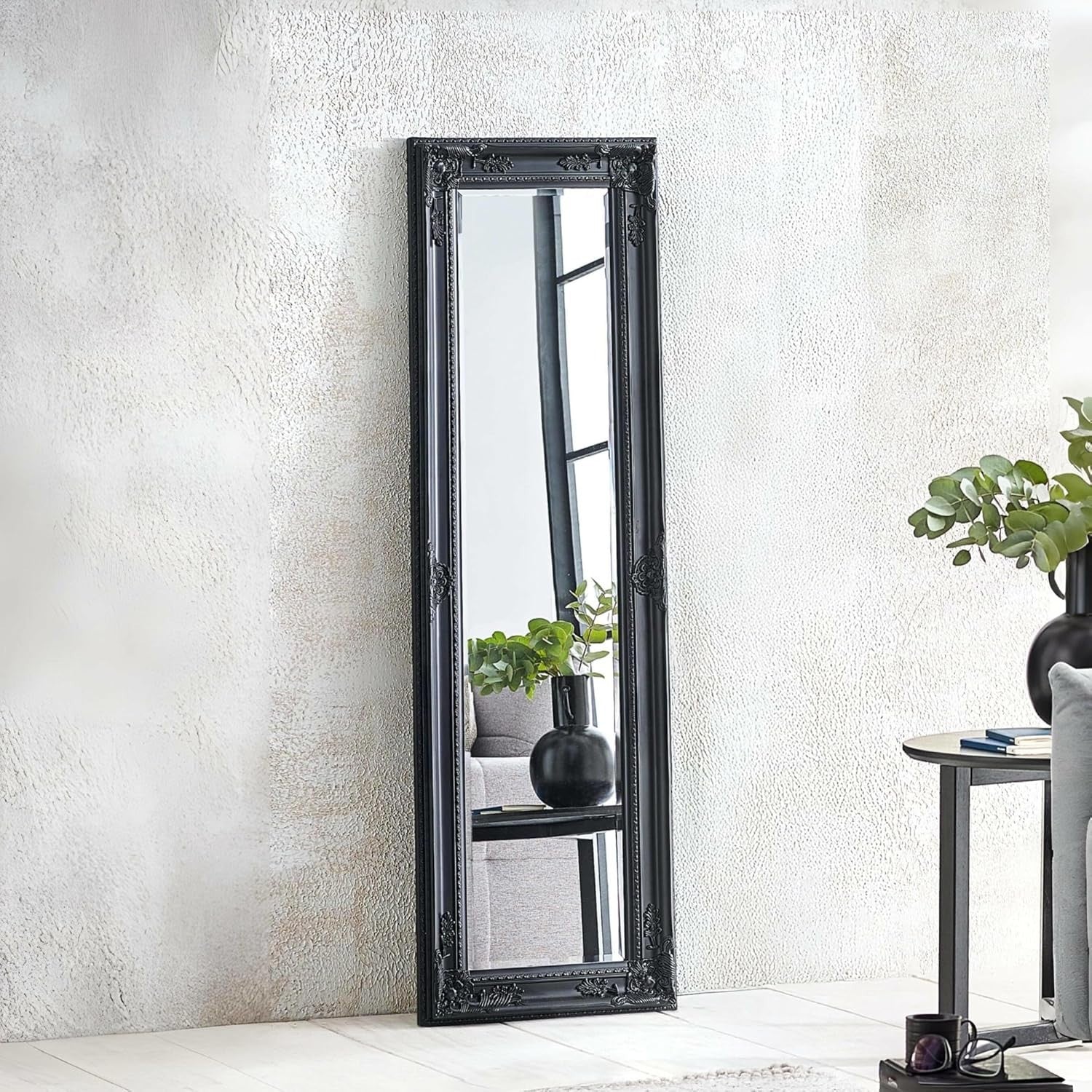 Full Length Antique Wooden Wall Mirror 130x40cm – Bedroom & Living Room