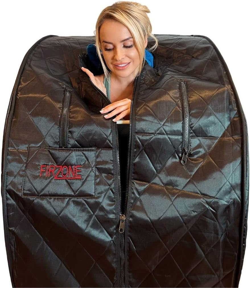 FZ-100 Portable Infrared Sauna – Full-Size Home Detox Spa w/ Remote + Chair