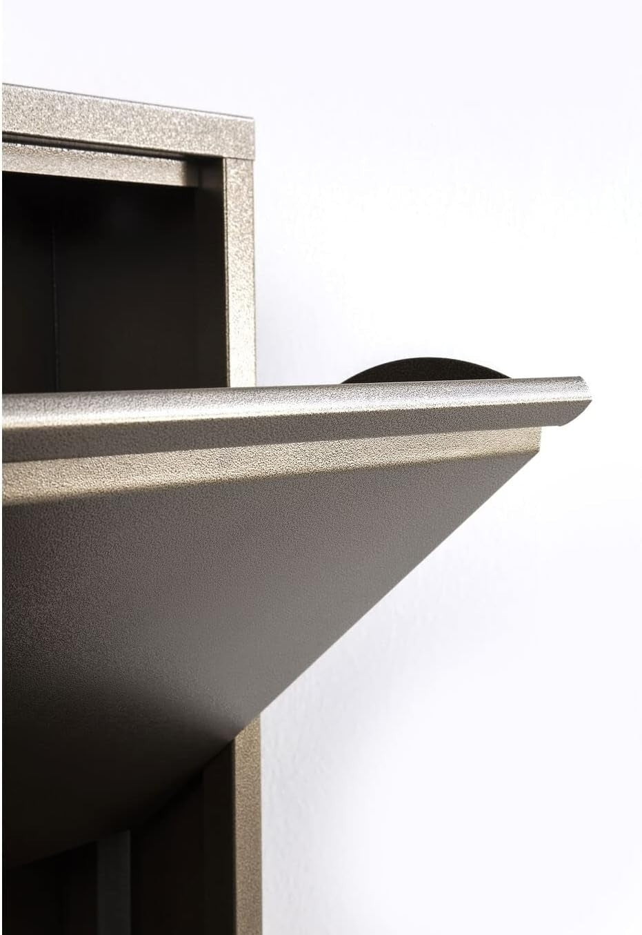 Slim 5-Drawer Shoe Cabinet Bronze– Space-Saving Metal Tilt Rack 170x50x15cm