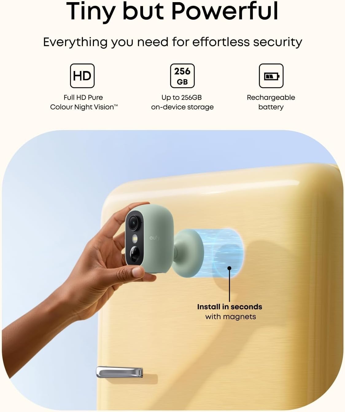 Wireless Outdoor Security Camera Color Night Vision IP67 AI Detection