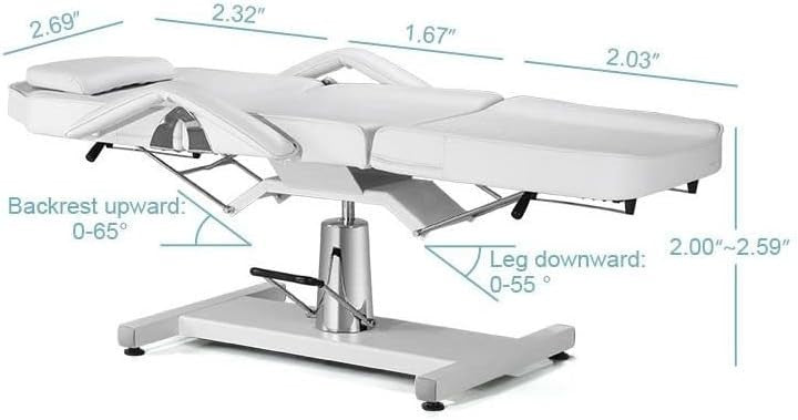 Hydraulic Adjustable Beauty Massage Bed Reclining Salon Tattoo Therapy Chair