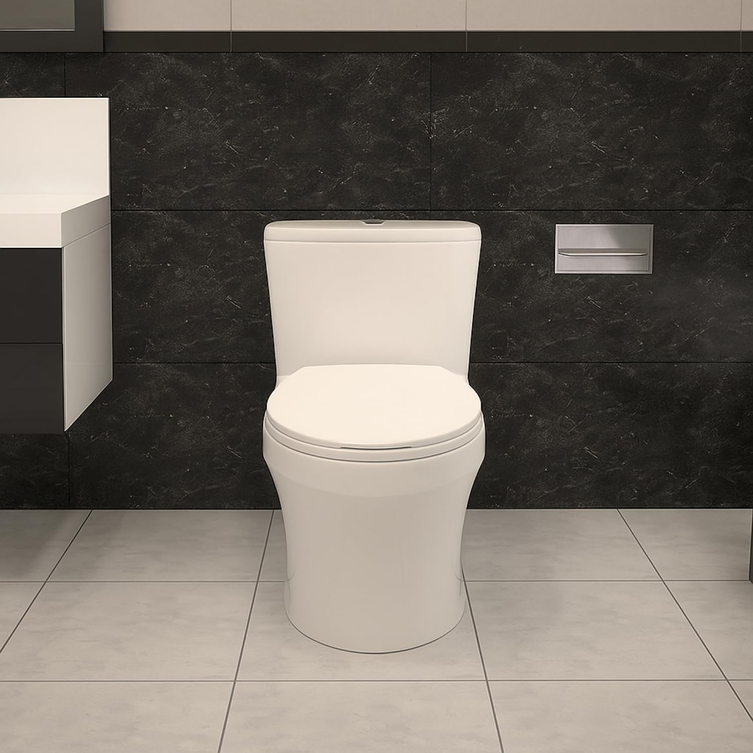 Oval Toilet Seat Soft Close Quick Release PP Top Fix Blind Hole Easy Install
