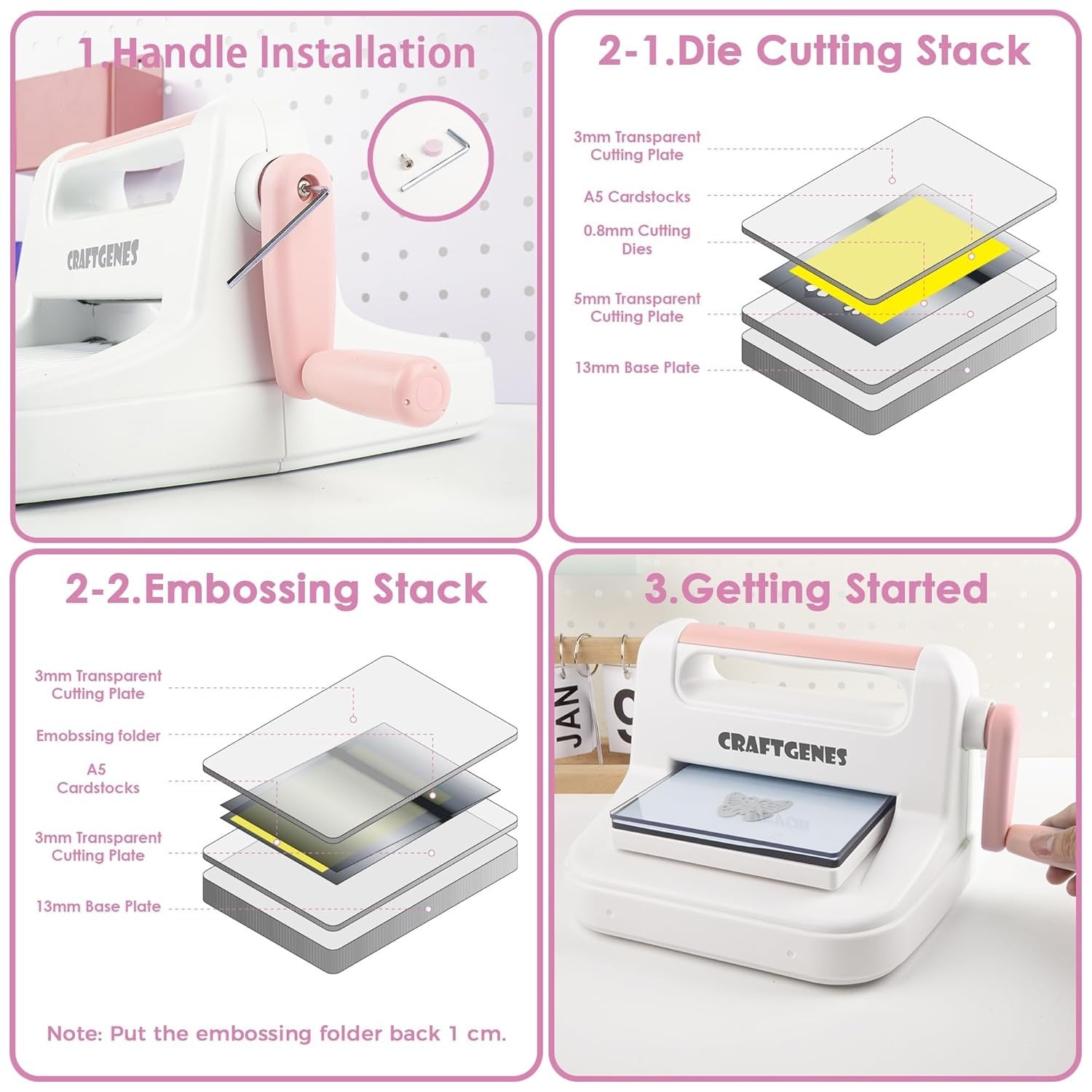 Manual Die Cutting & Embossing Machine 6” A5 Scrapbooking Craft Kit