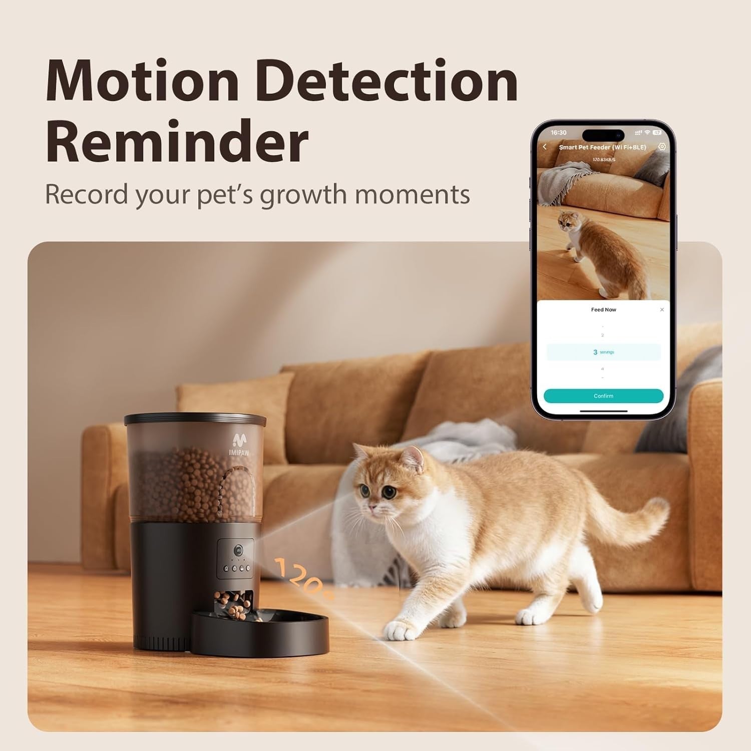 WiFi Automatic Cat Feeder Camera Water Fountain 1080P App Control 3L