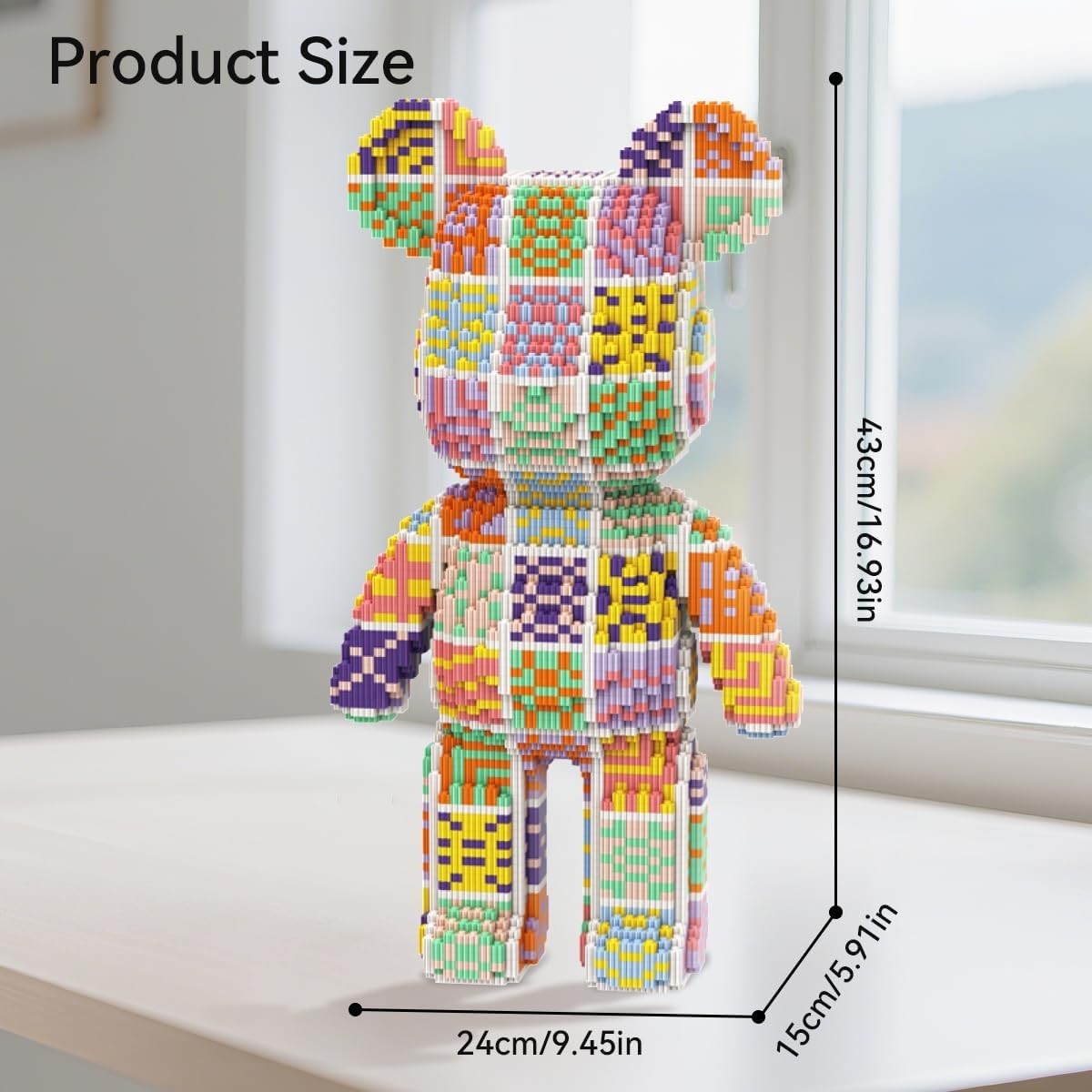 3950pc DIY Candy Bear Micro Blocks Set Toy Gift Adults Kids Animal Decor