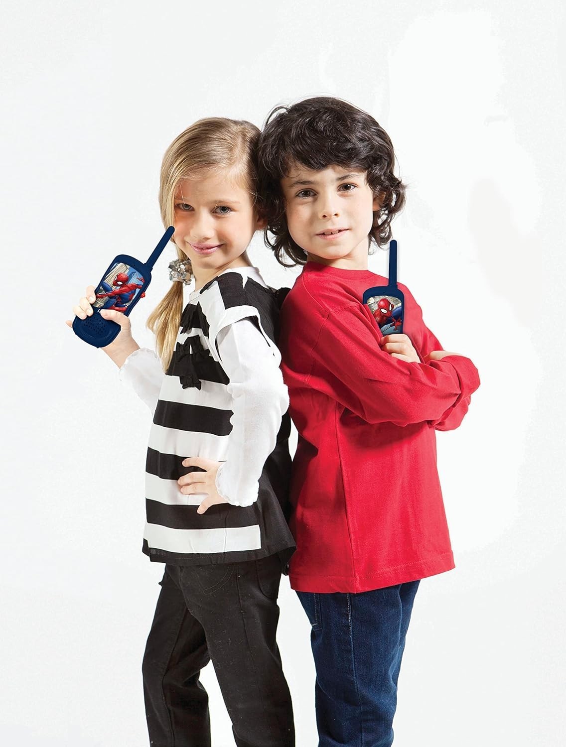Kids Spider Walkie Talkies 2 Pack Belt Clip Outdoor Communication Toy