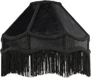 Victorian Empire Velvet Lampshade Black Tassel Pendant Table Floor Shade
