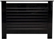 Black High Gloss Radiator Cover MDF Cabinet | Medium Modern Decorative Guard
