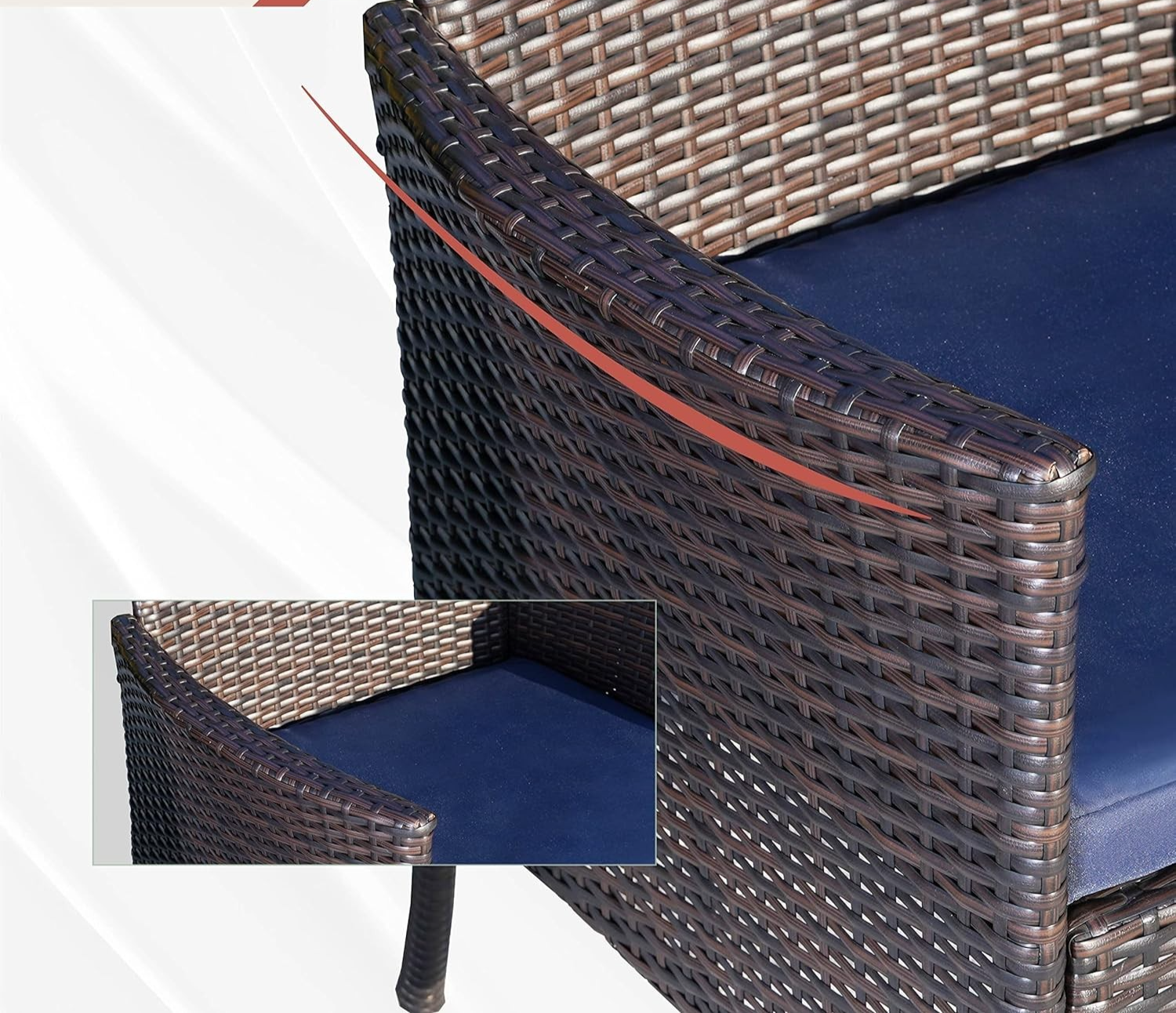 7pc Rattan Patio Dining Set Outdoor Table Chairs Cushions Garden Set