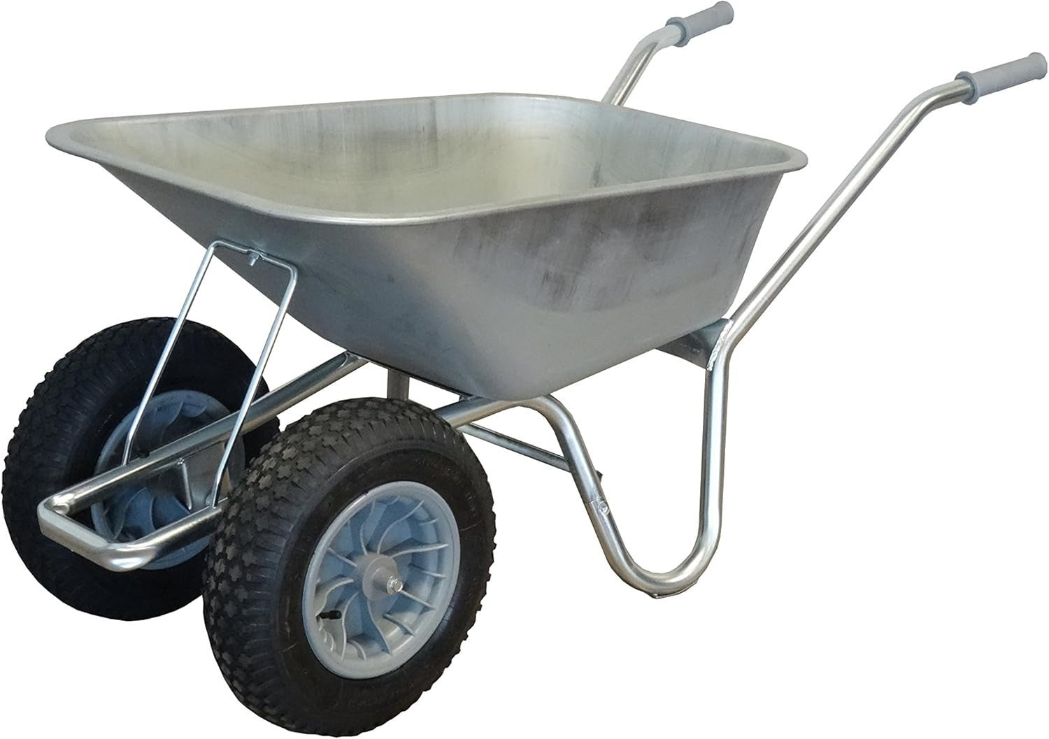 120L Pink Twin-Wheel Wheelbarrow – Steel Frame w/ Pneumatic Tyres Heavy Duty