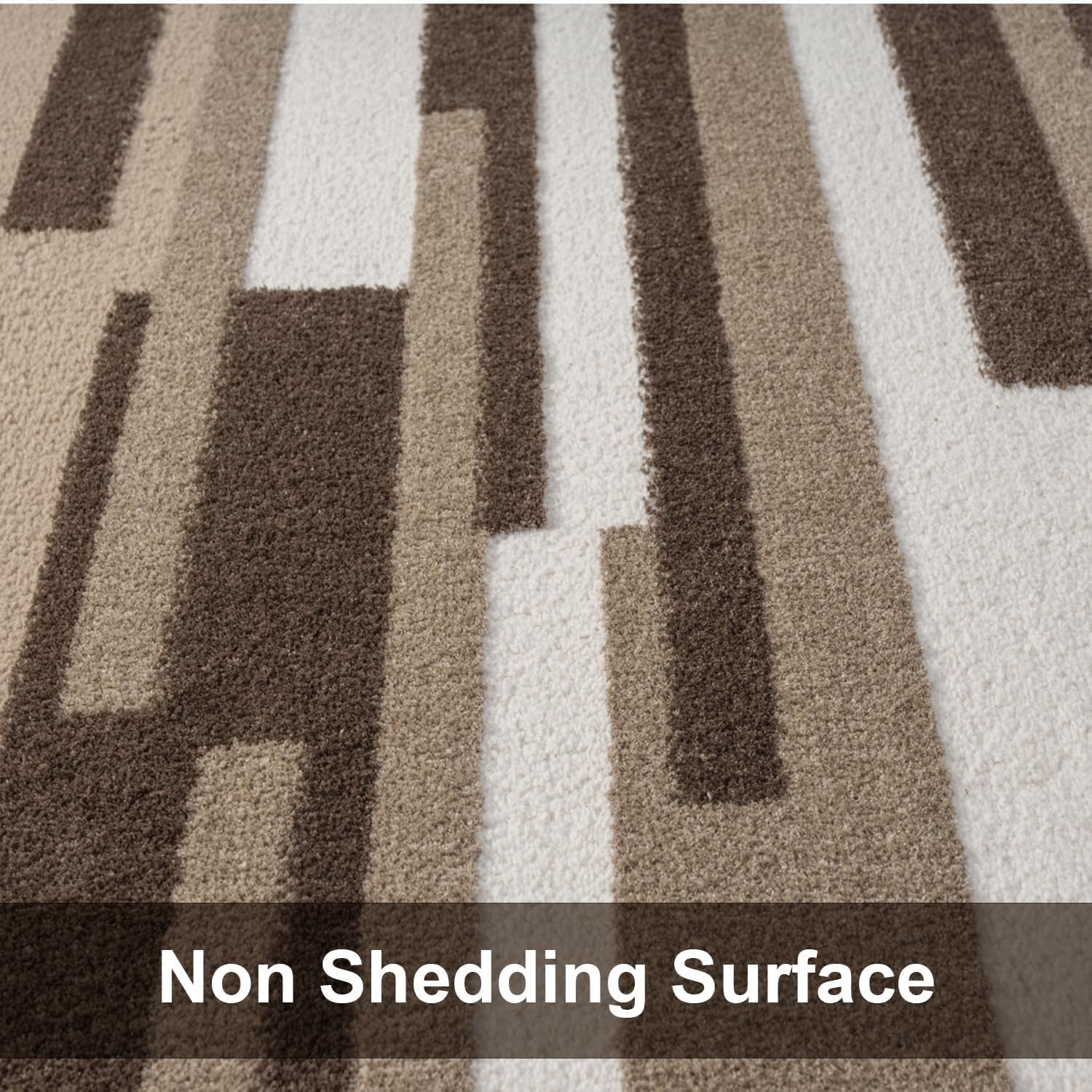 Large Washable Area Rug 200x290cm Anti Slip Modern Geometric Low Pile