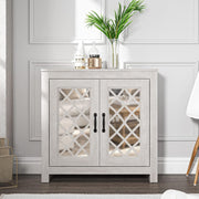 Modern 12 Pair Shoe Cabinet with 2 Doors & Adjustable Shelves – Dusty Grey