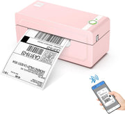 Pink 4x6 Bluetooth Thermal Label Printer, Wireless Shipping, Portable