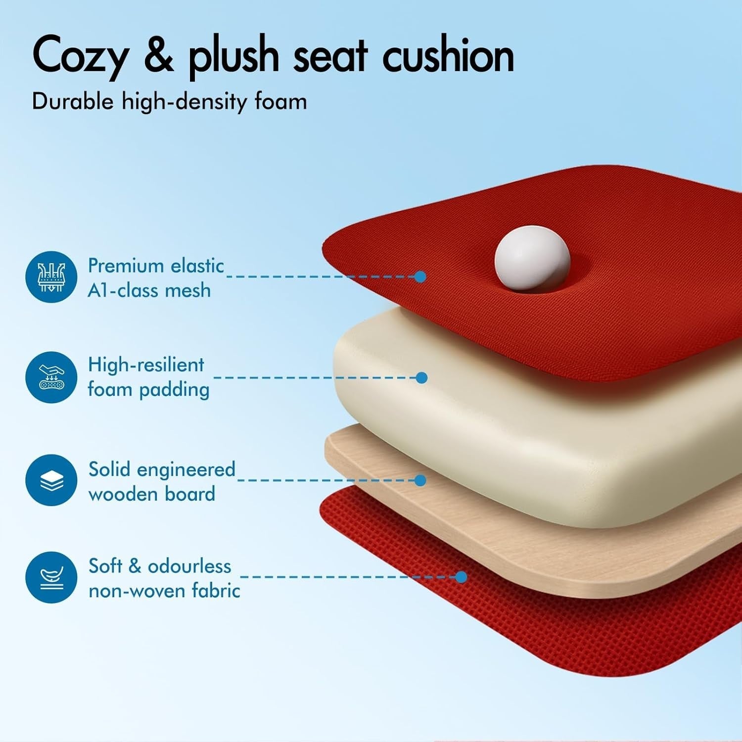 Ergonomic Mesh Office Chair Lumbar Support Flip Arms Headrest Red 180KG Max