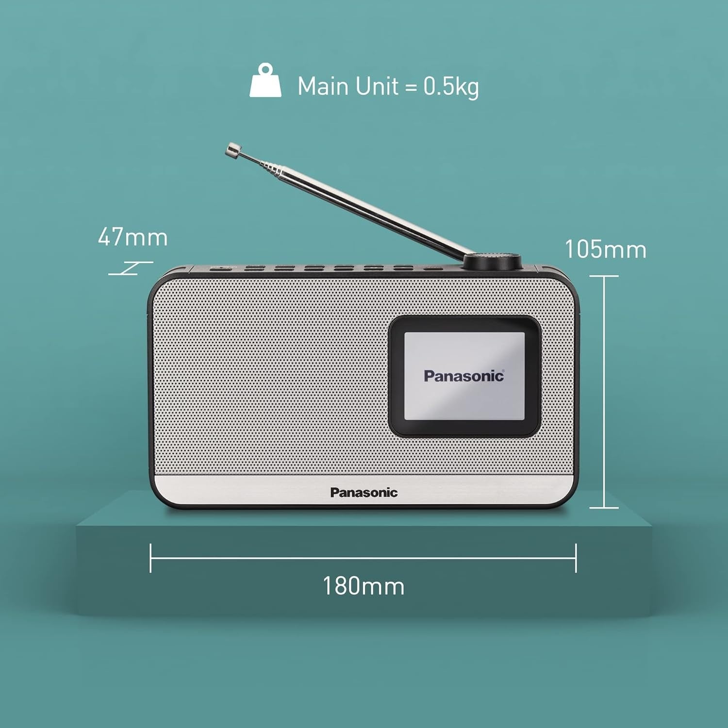 Portable DAB+/FM Radio with Bluetooth, Alarm, Clock & Travel Ready