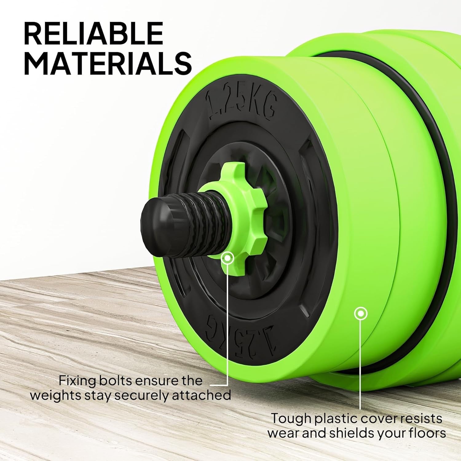 30kg 6-in-1 Adjustable Home Gym Weights Dumbbell Barbell Kettlebell Set