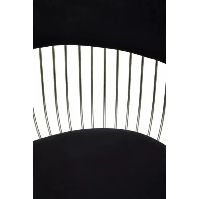 Black Velvet Accent Chair Silver Frame Retro Modern Art Deco Lounge