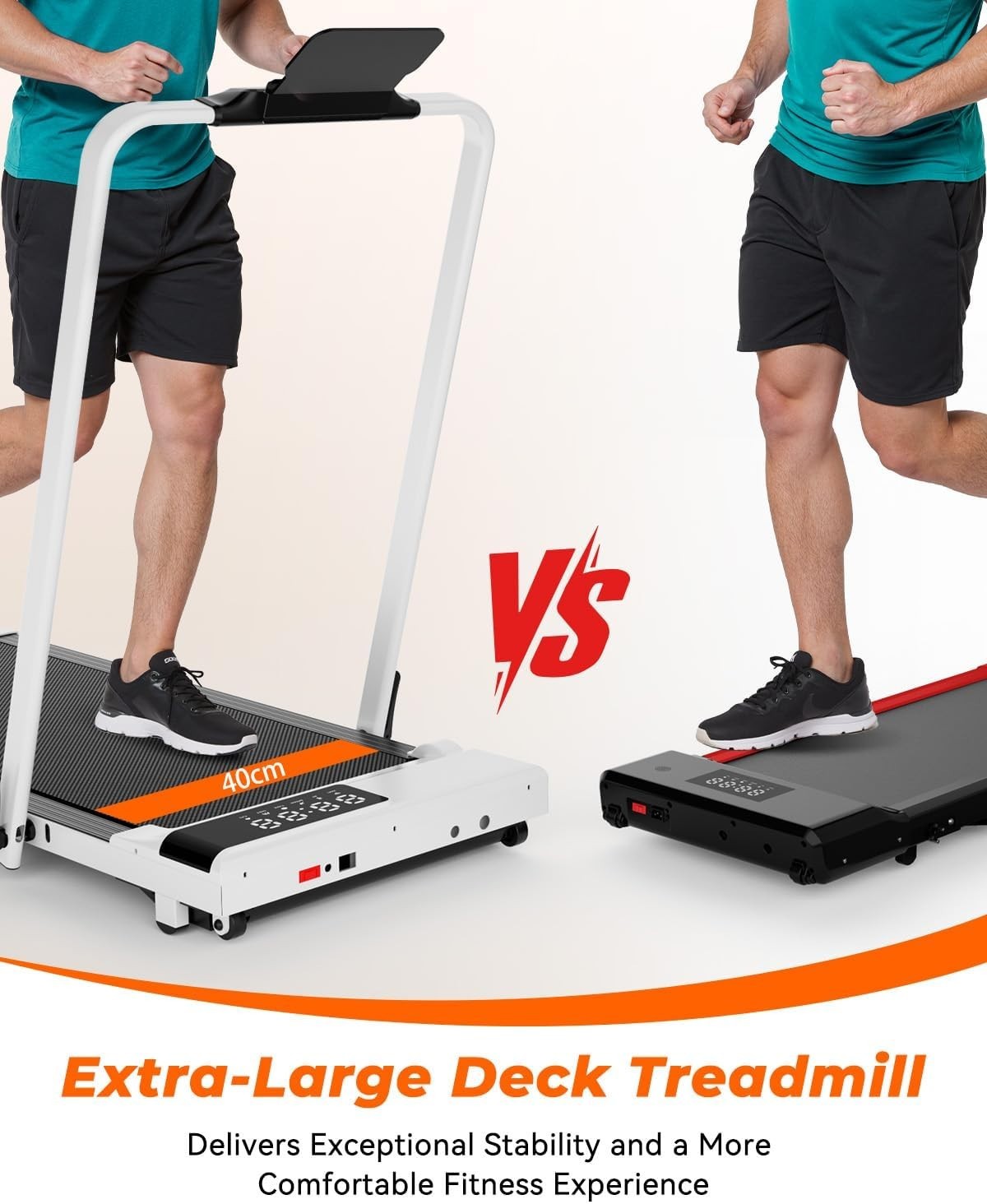 Under Desk Walking Pad Treadmill 6% Incline 2.5HP Home Office Fitness