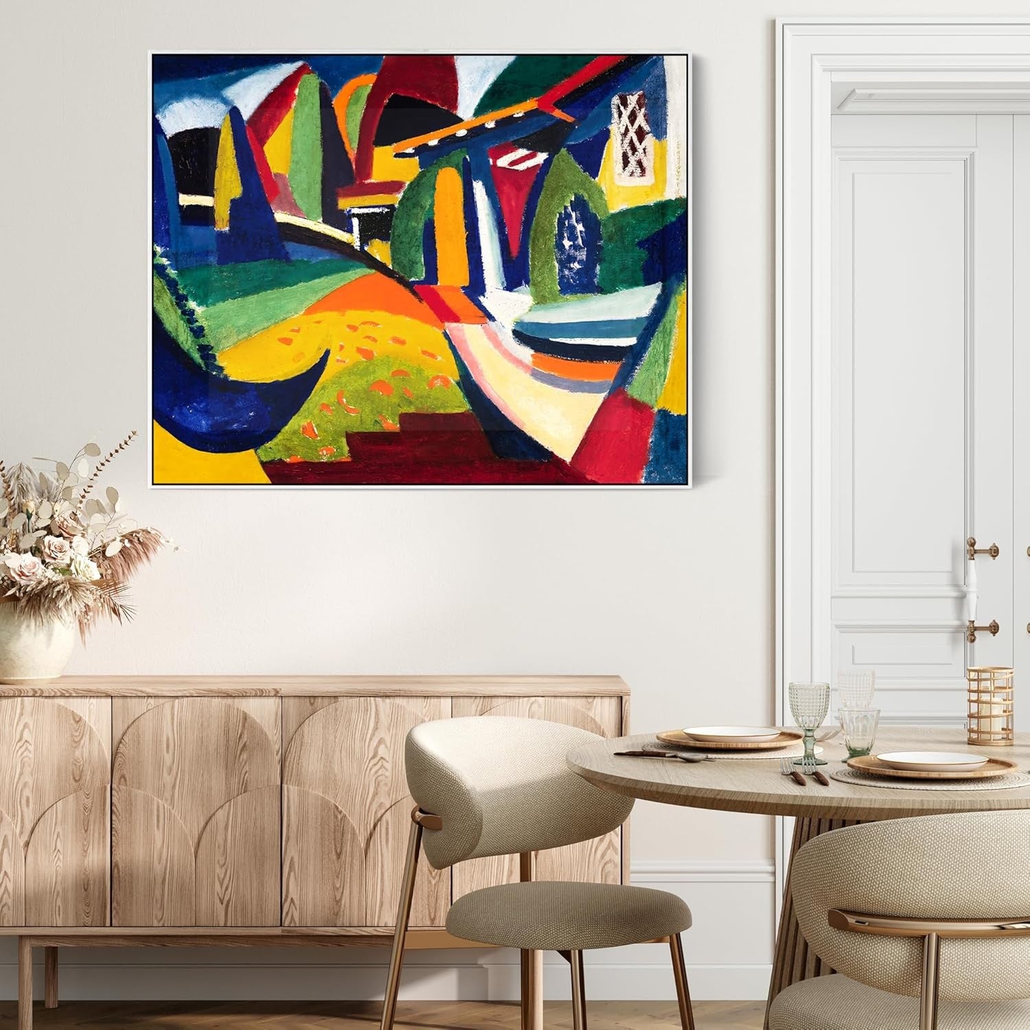 Premium XL Abstract Colourful Wall Art Canvas Print 100 x 84 cm Decor